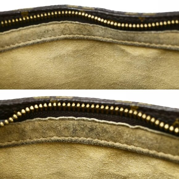 LOUIS VUITTON Logo Looping GM Shoulder Bag Monogram Leather Brown - Picture 6 of 16